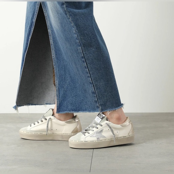 Golden Goose Hi Star Sneaker White, Silver, Ice, Platinum NIB Auth - Picture 4 of 9